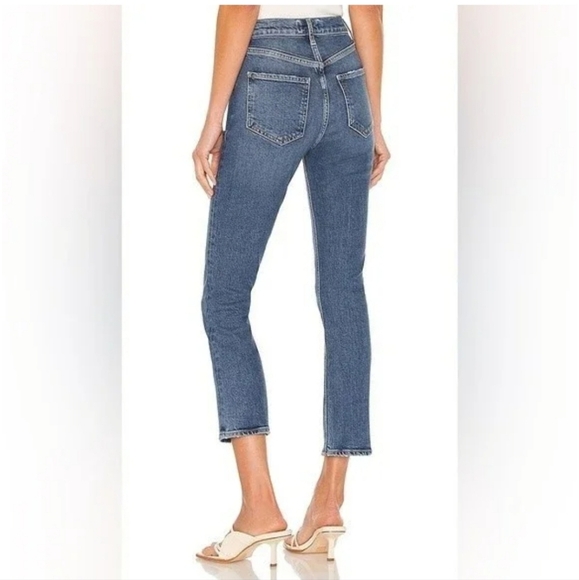 Agolde Riley High Rise Straight Crop in Transfer - Picture 3 of 10